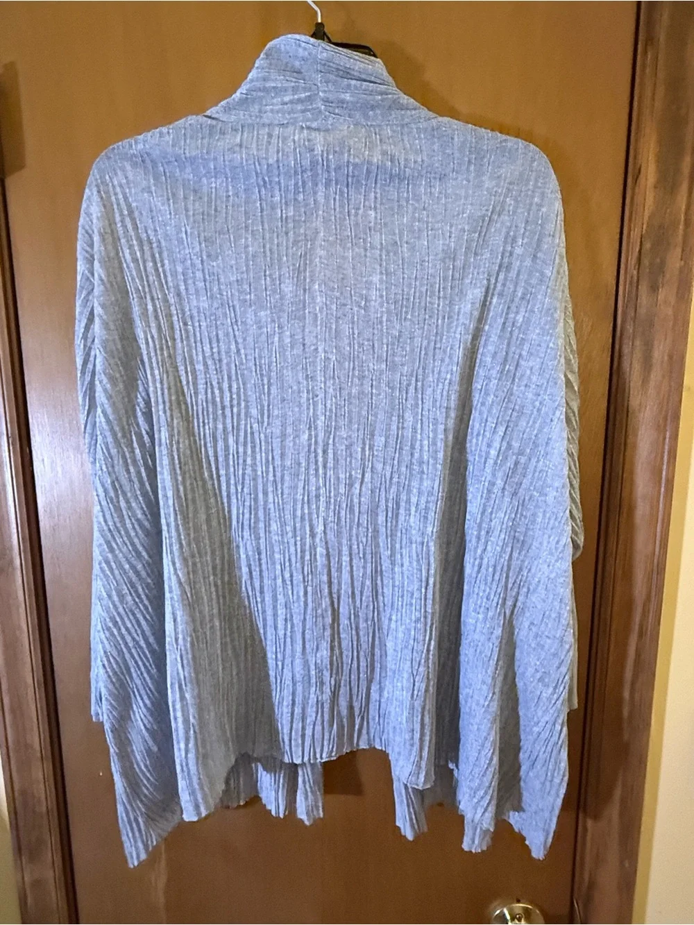 Eileen Fisher Light Gray Open-Front Knit Cardigan Size 1X